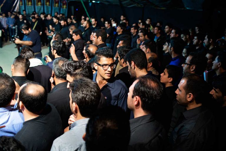 Also young Iranians, which belief, lifestyle and costumes are banned by the Clergy, partecipate to the Ashura. Iran, Ahvaz, November 2014.